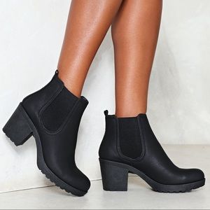 Nastygal black ankle boots